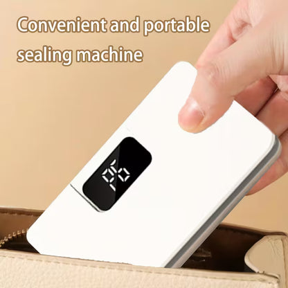 Mini bag sealing machine sealing a food bag